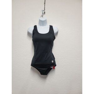 BALEAF Black Crisscross Strap Back Athletic One Piece Swimsuit Size 32